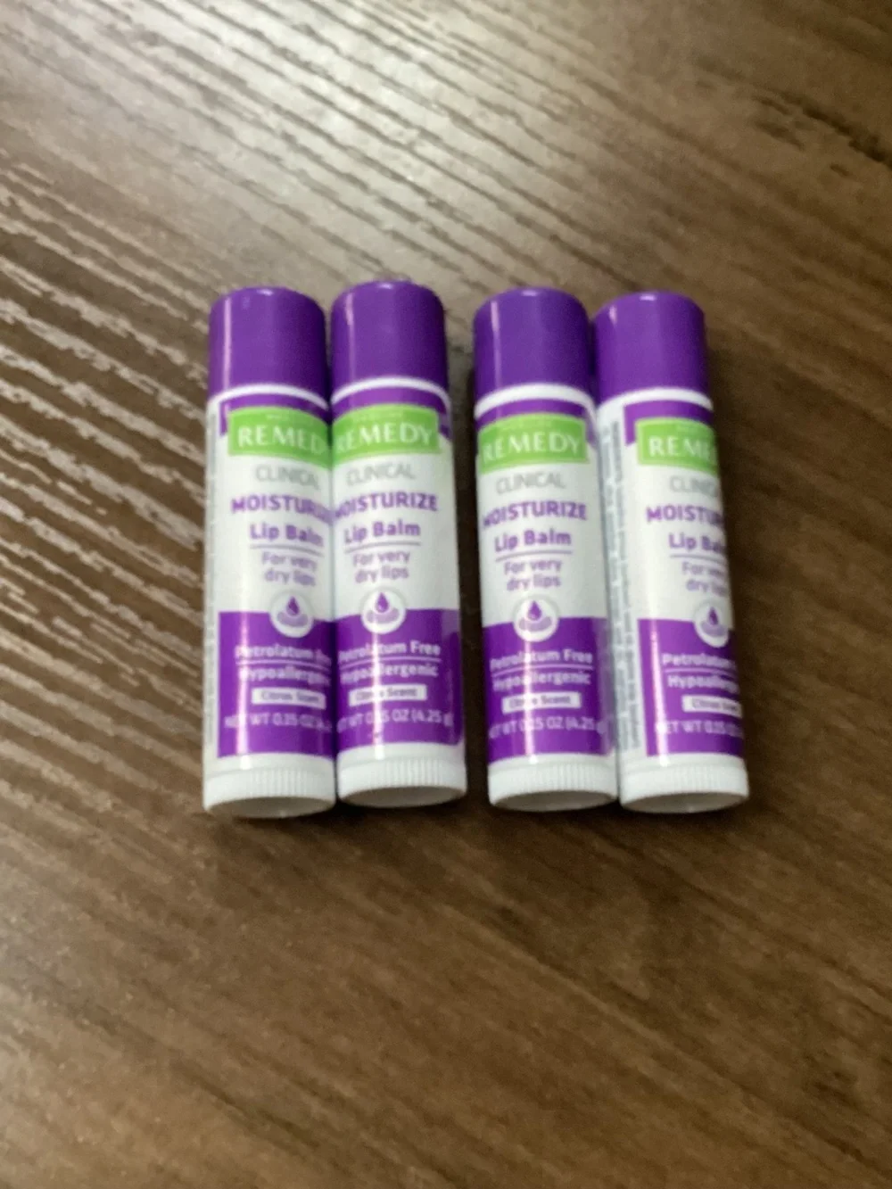 Medline Remedy Clinical Moisturize lip balm 4 pack New